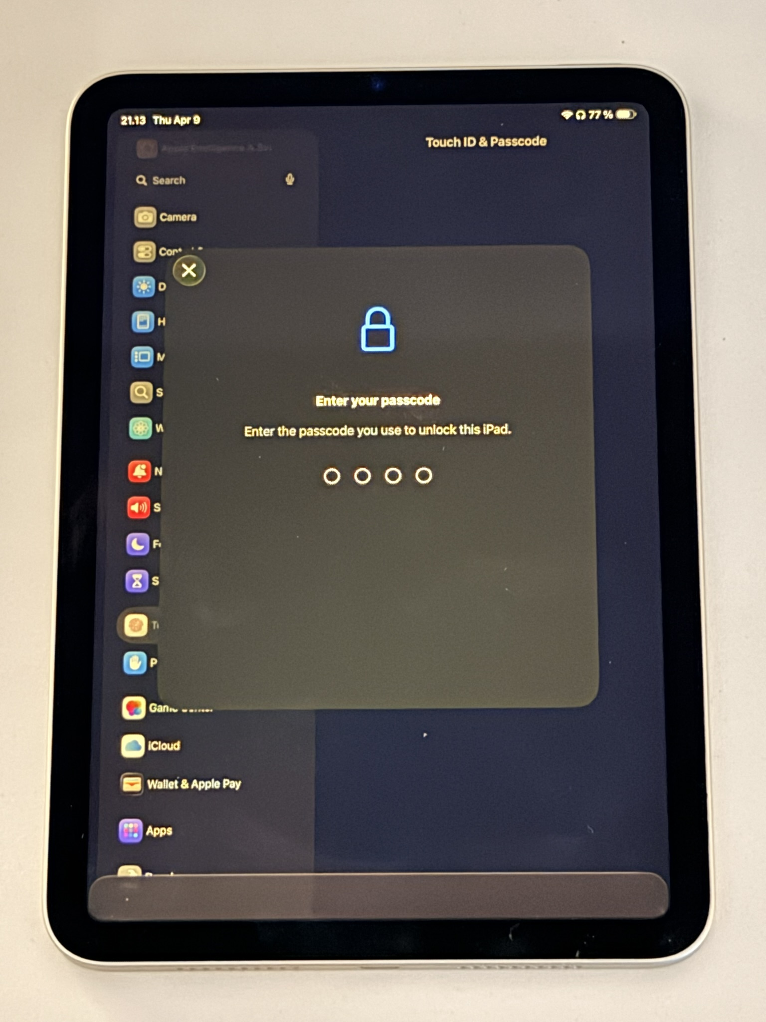 iPad numpad not visible bug